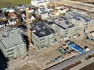 Ein Blick auf den Baufortschritt