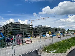 Ein Blick auf den Baufortschritt